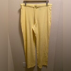Victoria’s Secret Moda International Yellow Terry Cloth Pant Size XL New W/O Tag